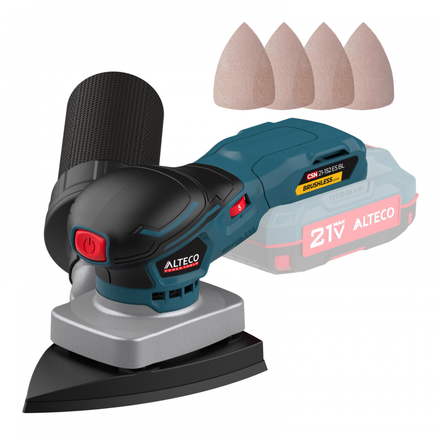 Аккумуляторная бесщеточная шлифмашина ALTECO CSN 21-152 ES BL Solo 78003